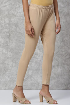 Beige Knitted Leggings image number 2